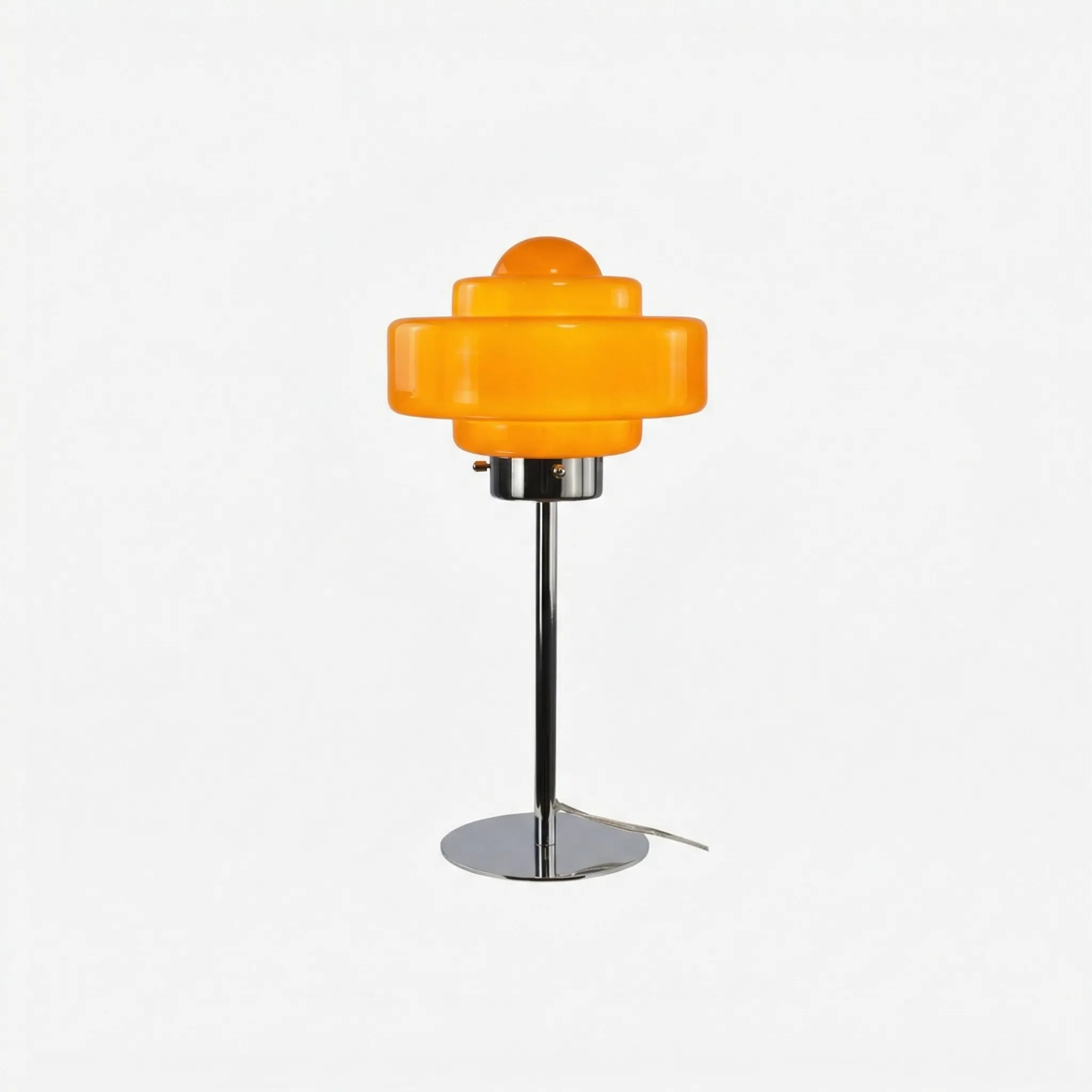 Modern Colored Glass Table Lamp – Retro Futuristic Accent for Living Room S391