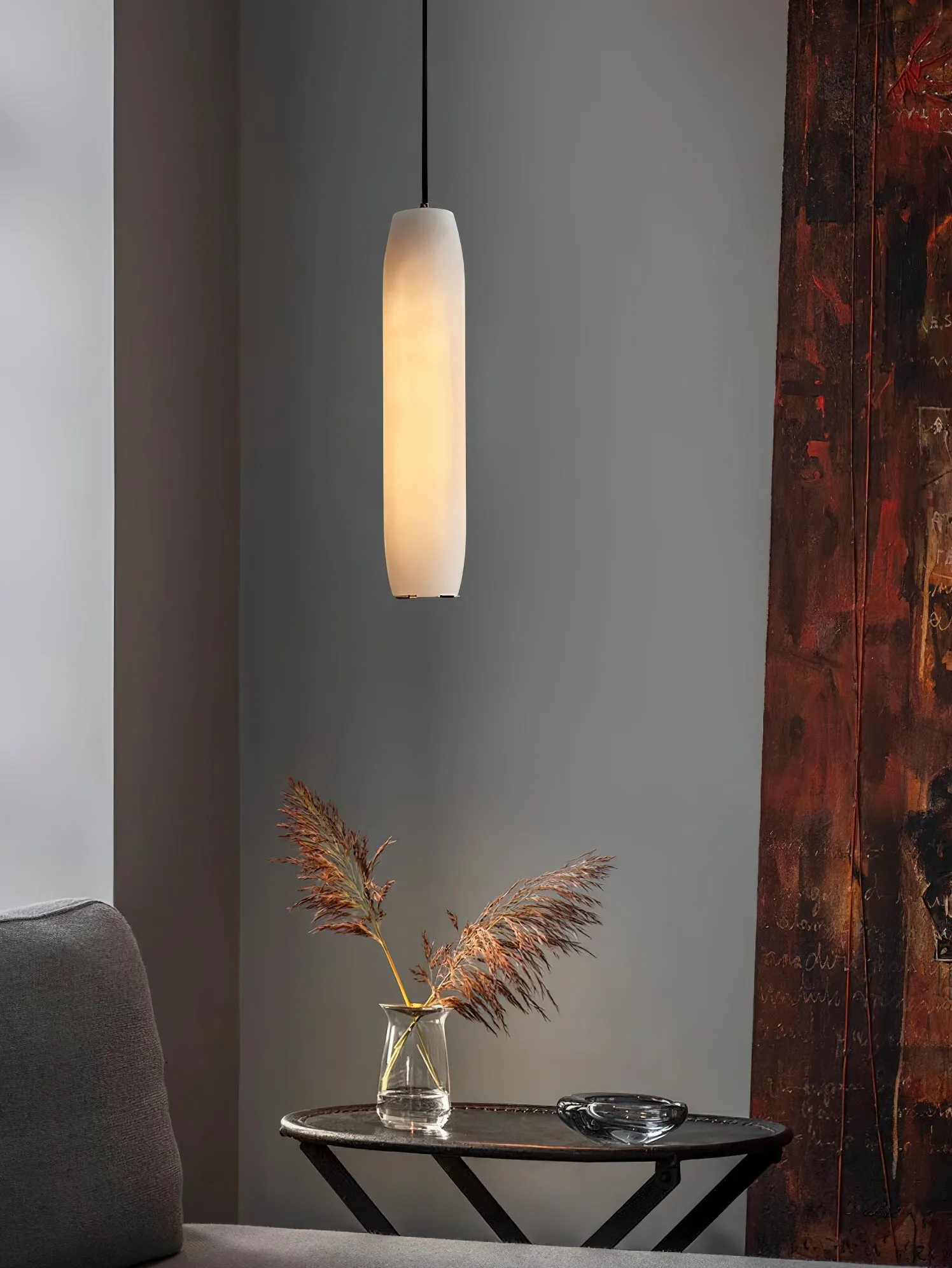 Alabaster Flute Pendant Light T1660