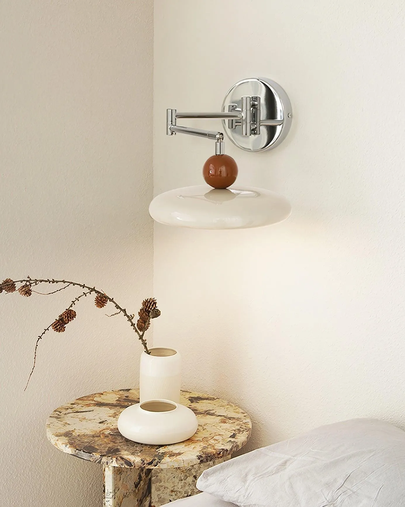 Swing Arm Bedside Plug In Wall Lamp M142