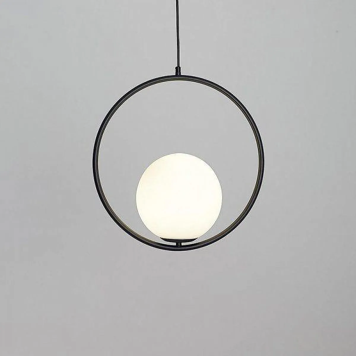 Halozen Pendant Lamp - Elegant Metal and Glass Pendant for Living Room