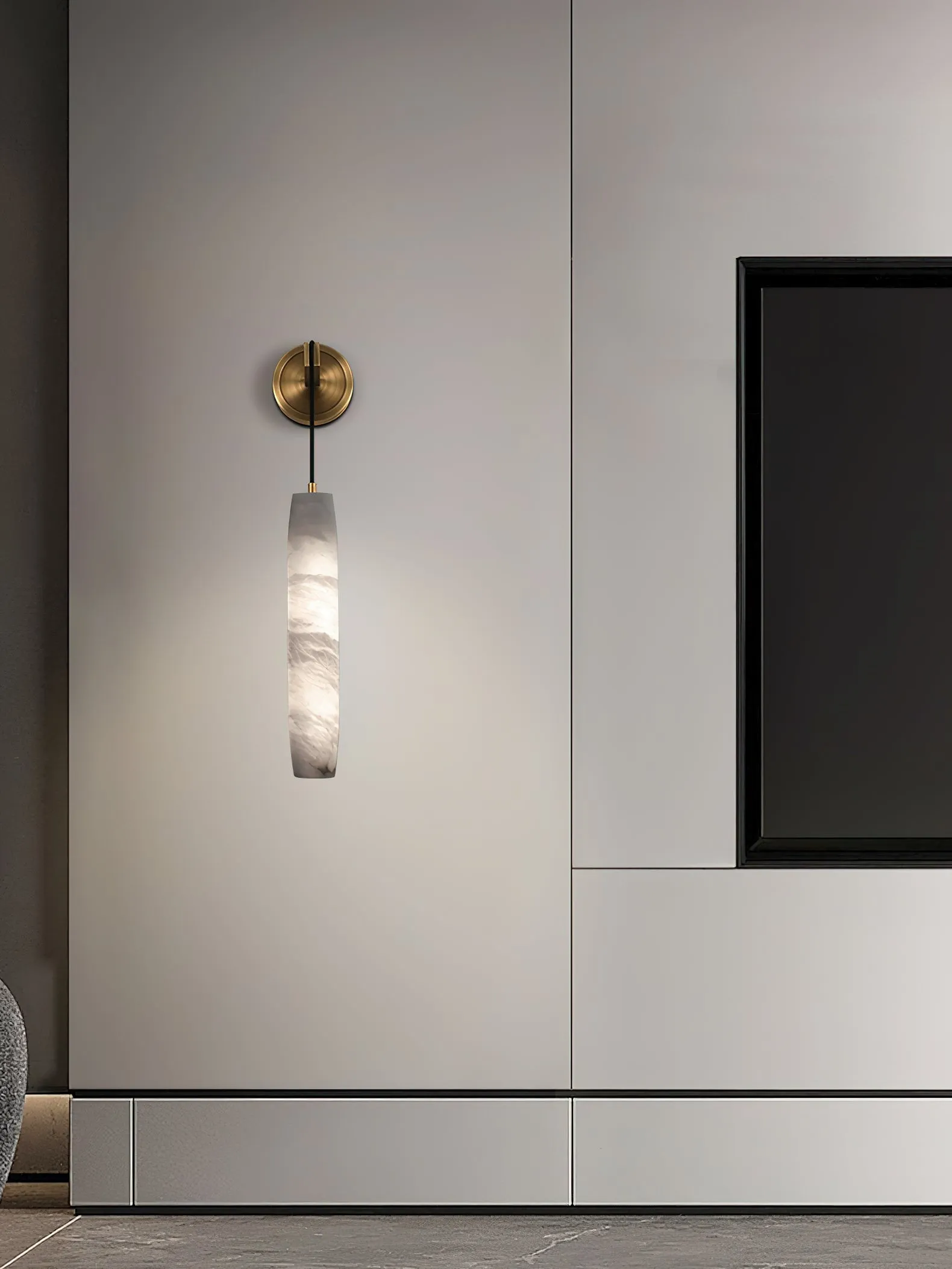 Alabaster Flute Wall Lamp T1661
