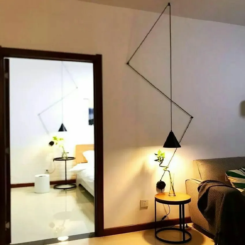 String Light Cone Pendant Light