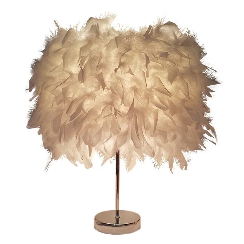 Decorative Feather Table Light For Bedroom
