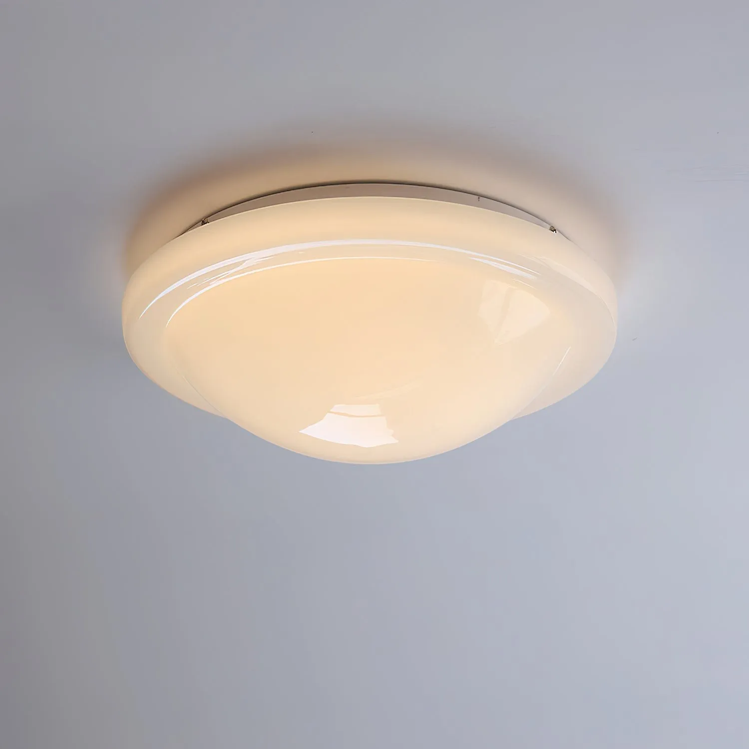 Modern Miminalist White Glass Led Ceiling Lamp M307