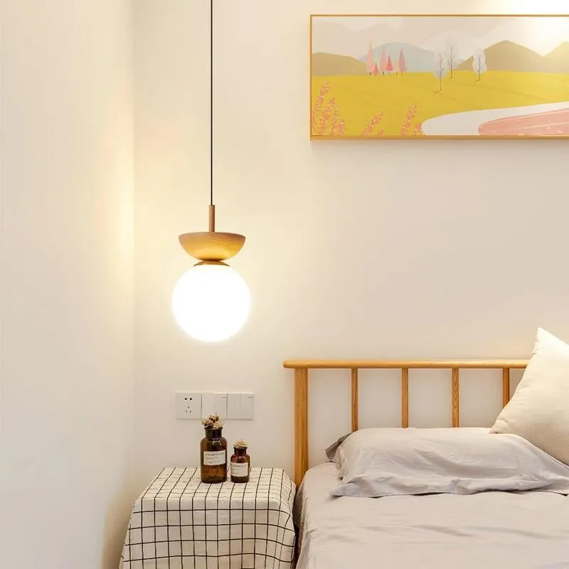 Nordic Semi Wooden Pendant Light S63