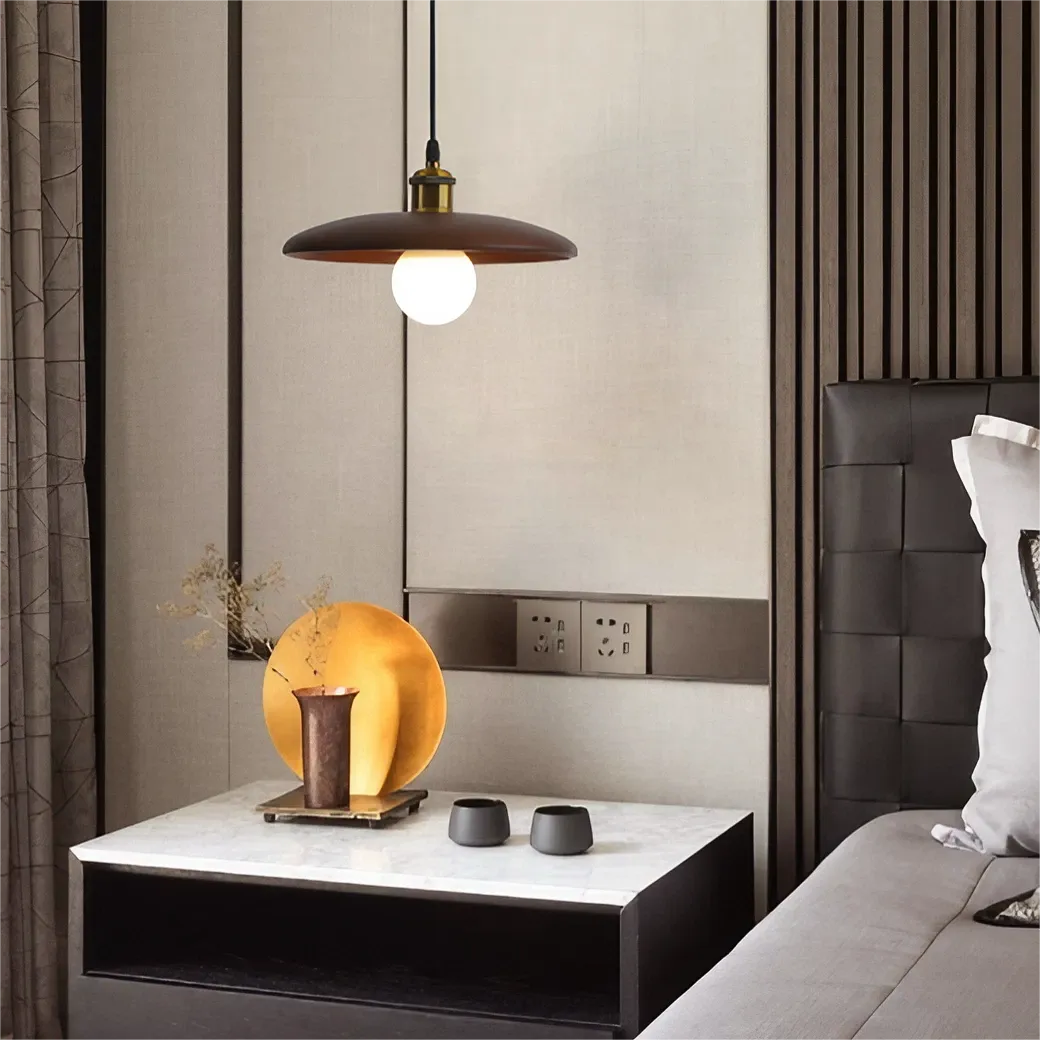 Japanese Wabi-Sabi Wooden Pendant Light S06