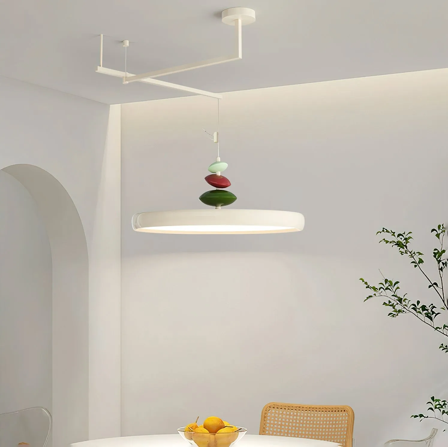 Swing Arm Stone Pendant Light M406