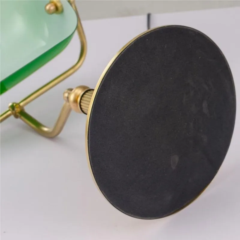 Classic Green Glass Bankers Table Lamp