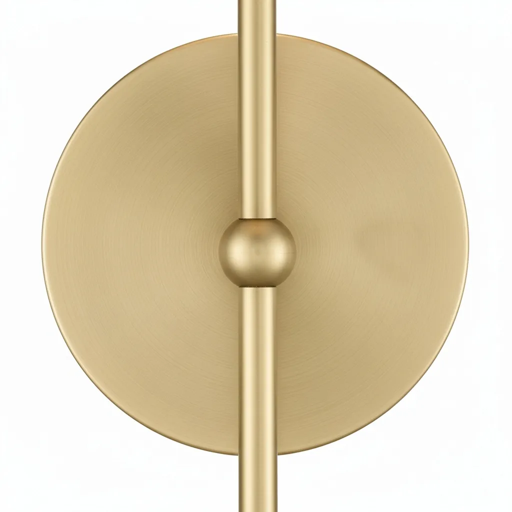 Meshara Minimalist Gold Wall Lamp - Metal and Fabric Material for Living Room T1176