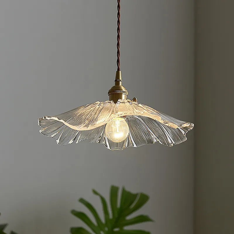 Tiffany Lotus Glass Pendant Light for Living Room S08