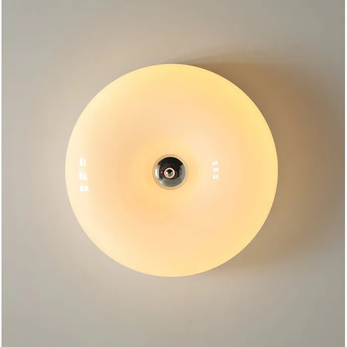 Bauhaus Cream Pudding Glass Ceiling Lamp S193
