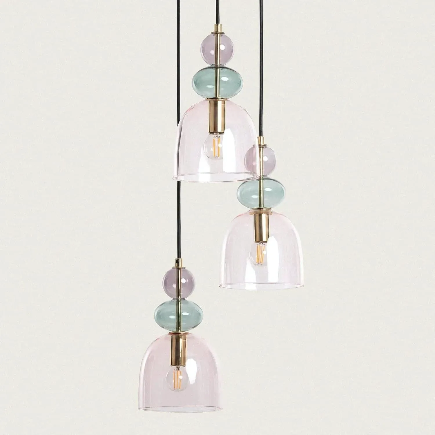 Contemporary Glass Lamp – Soft Glow for Modern Interiors S243