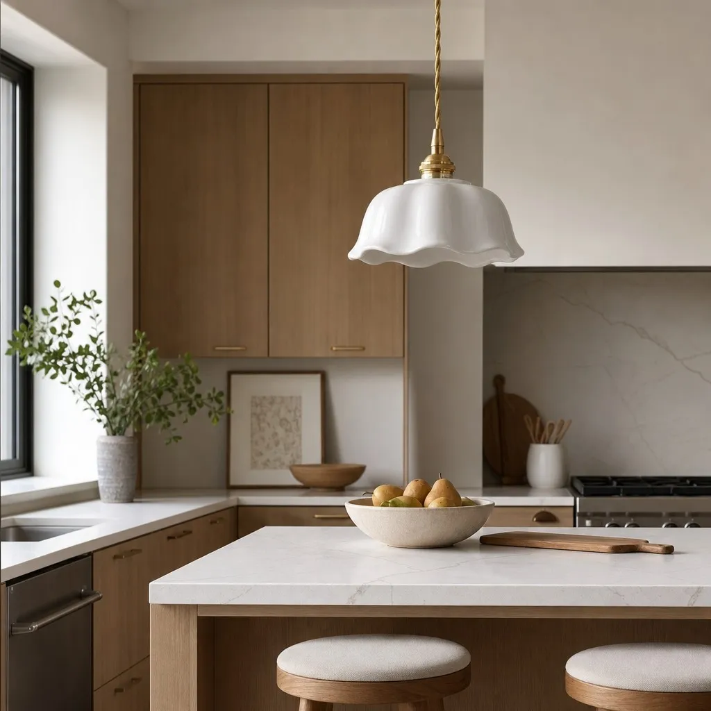 Cienax Mid-Century Flower Ceramic Ceiling and Pendant Light - Suitable for Kitchen and Living Room T2247