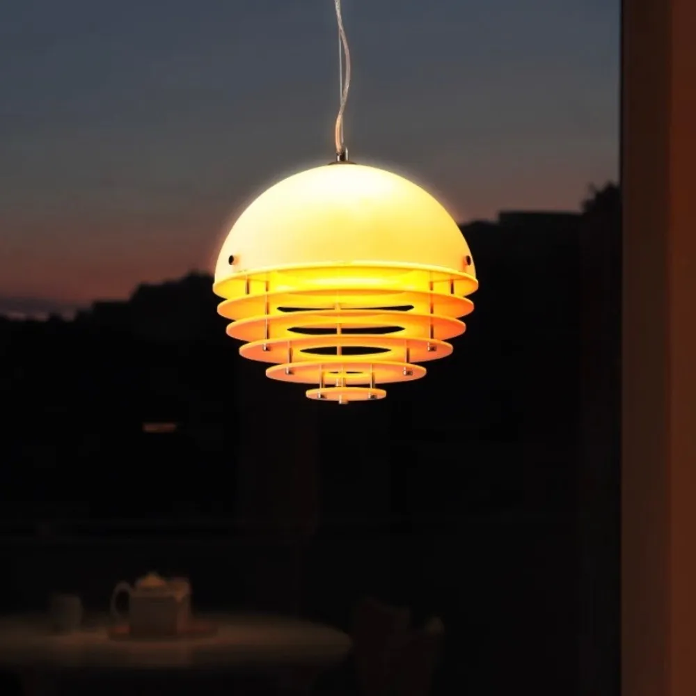 Bauhaus Sunset Pendant Lamp - Warm Ambient Lighting for Living Room S213