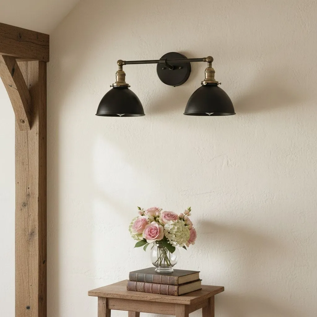 Conique Metal Industrial Vanity Light - Modern Bathroom Lighting Fixture T335