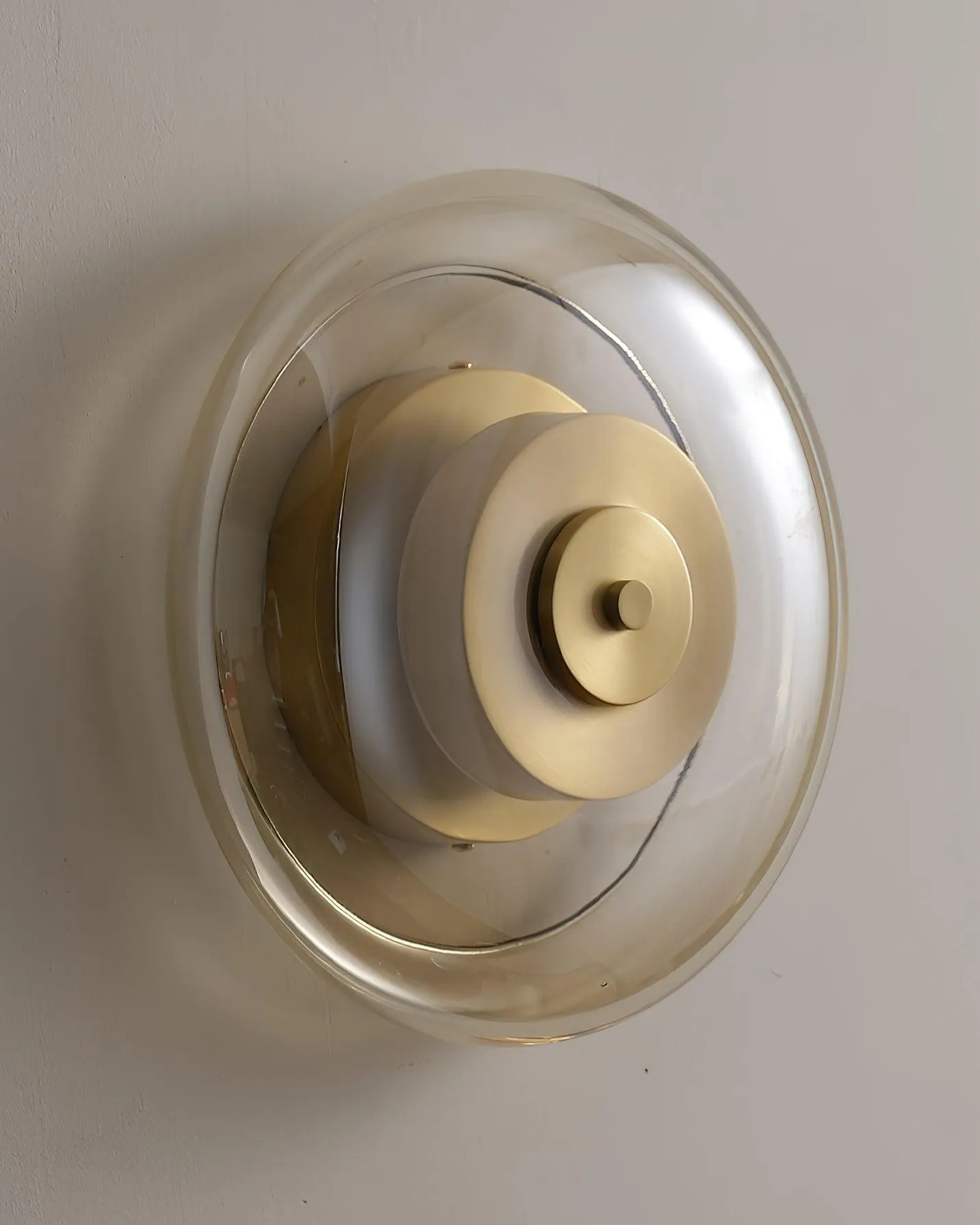 Postmodern Brass Glass Wall Lamp M112