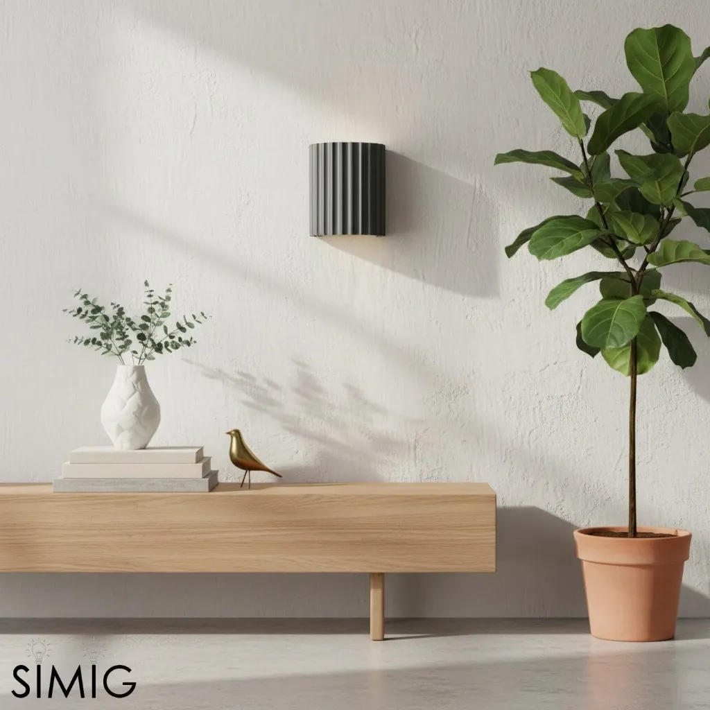 Ribbed Resin Design - Minimalist Wall Light for Modern Interior Spaces S104
