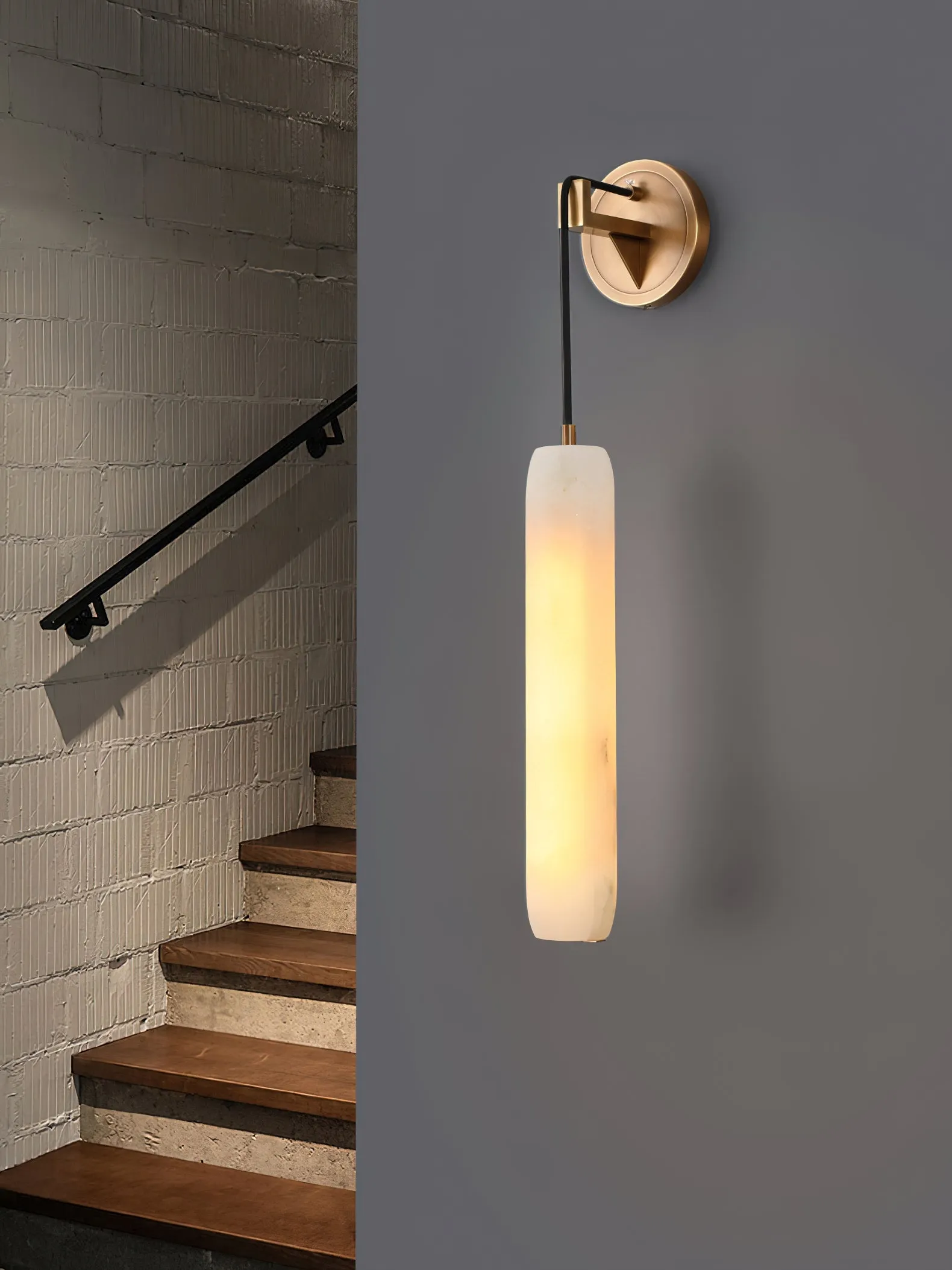 Alabaster Flute Wall Lamp T1661