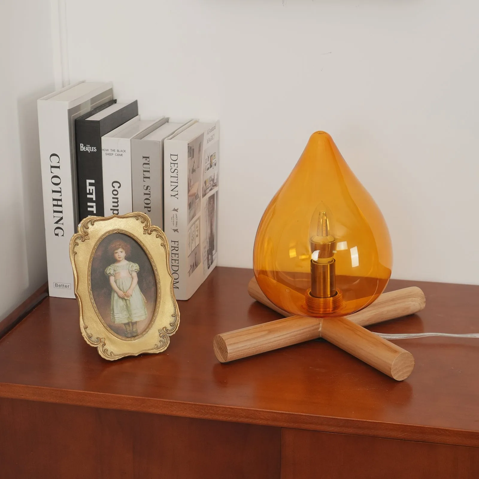Funny Fire Shape Small Flame Table Lamp M55