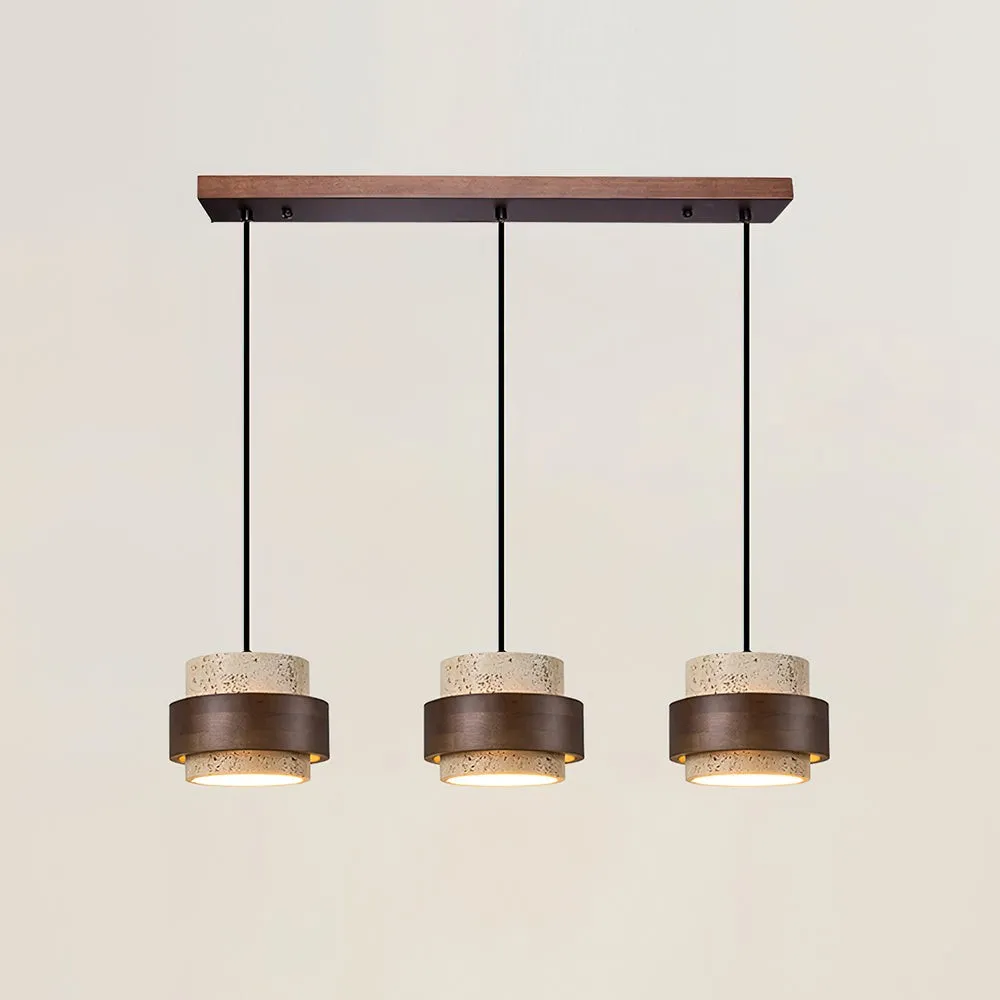 Travertine Drum Minimal Pendant - Kitchen Island Light M169