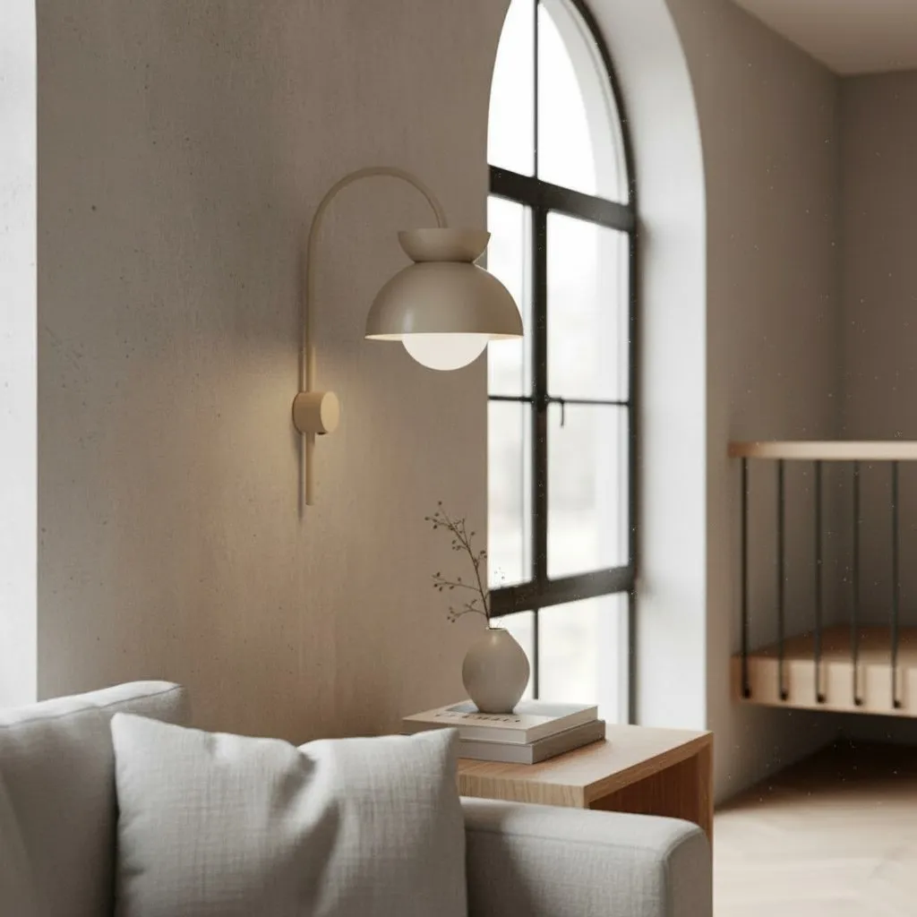 Aurelia Wall Lamp with Tiered Dome Design in Modern Metal for Bedroom or Hallway T788