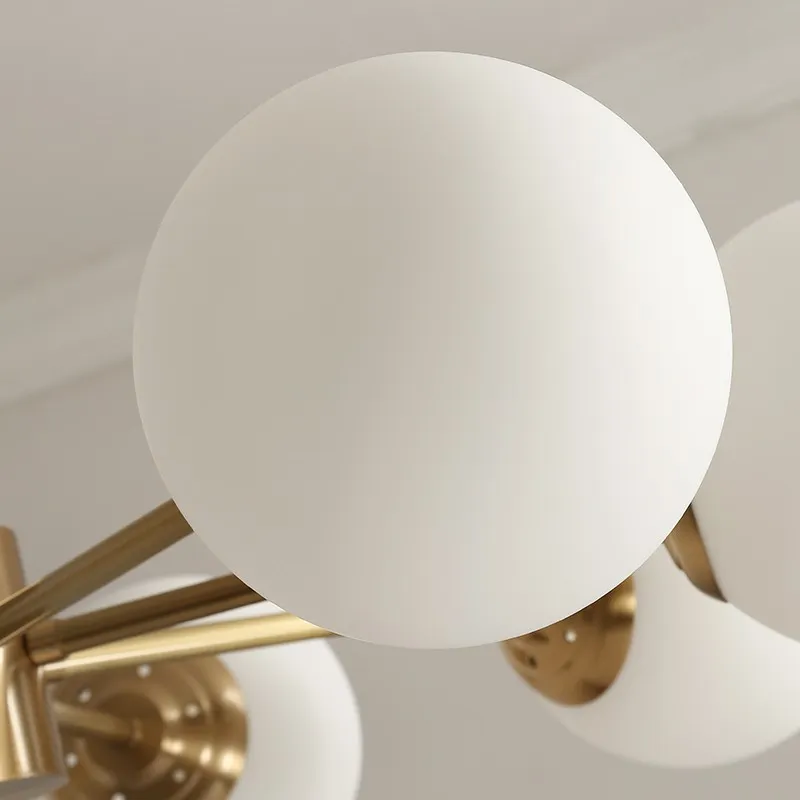 Opal Glass Ball Chandelier