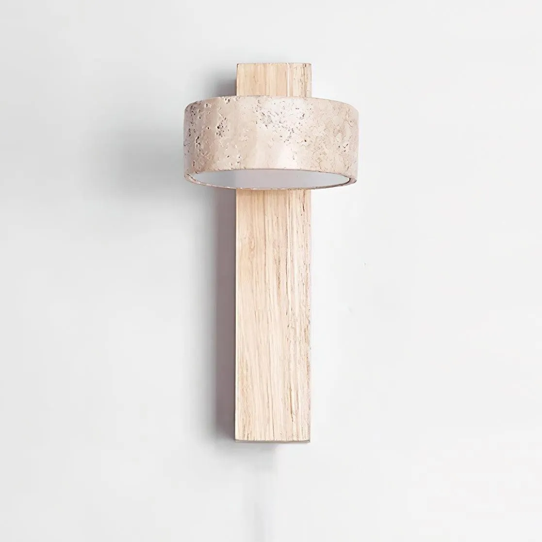 Travertine Cylinder Shade Lamp - Vintage Wall Sconce for Hallway M13