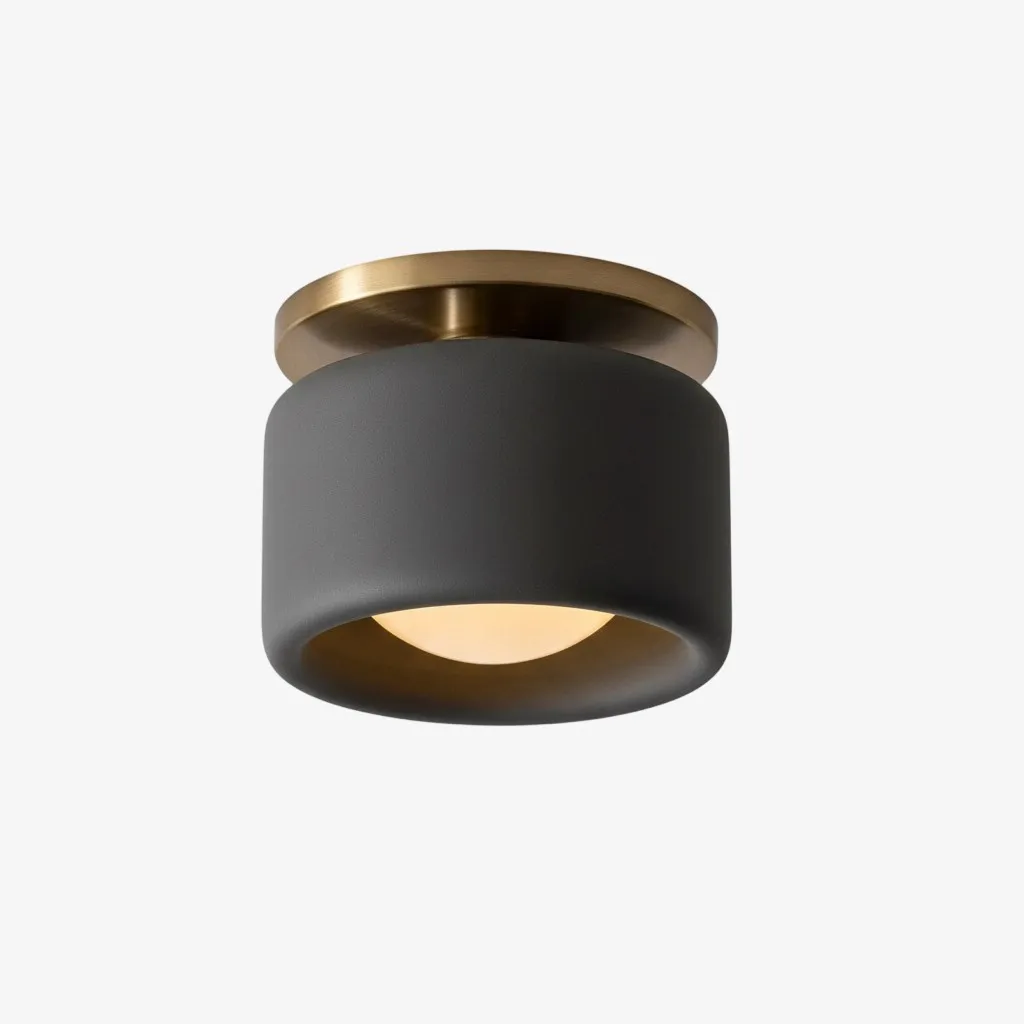 Cerova Elegant Round Porcelain Flush Mount Ceiling Light G86
