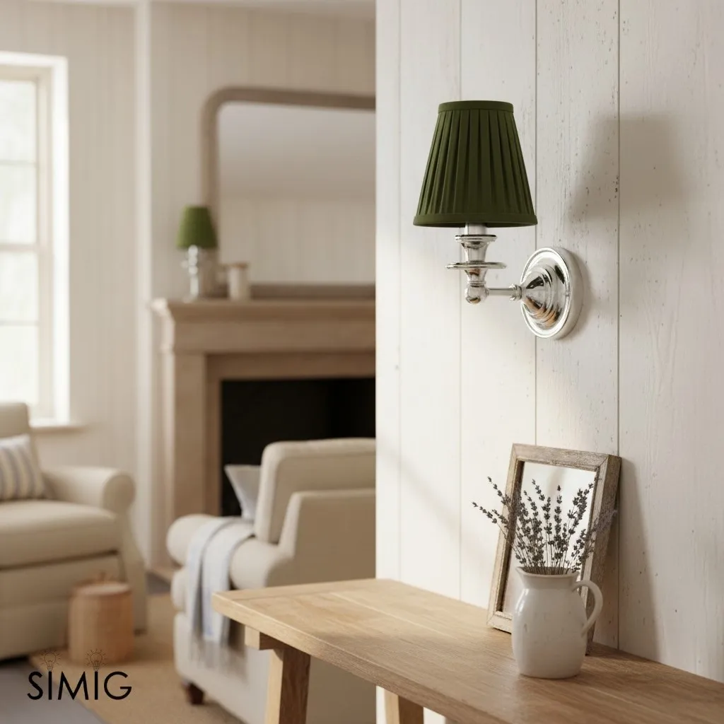 Kalvora Fabric Shade Wall Sconce - Stylish Modern Light for Bedroom T090