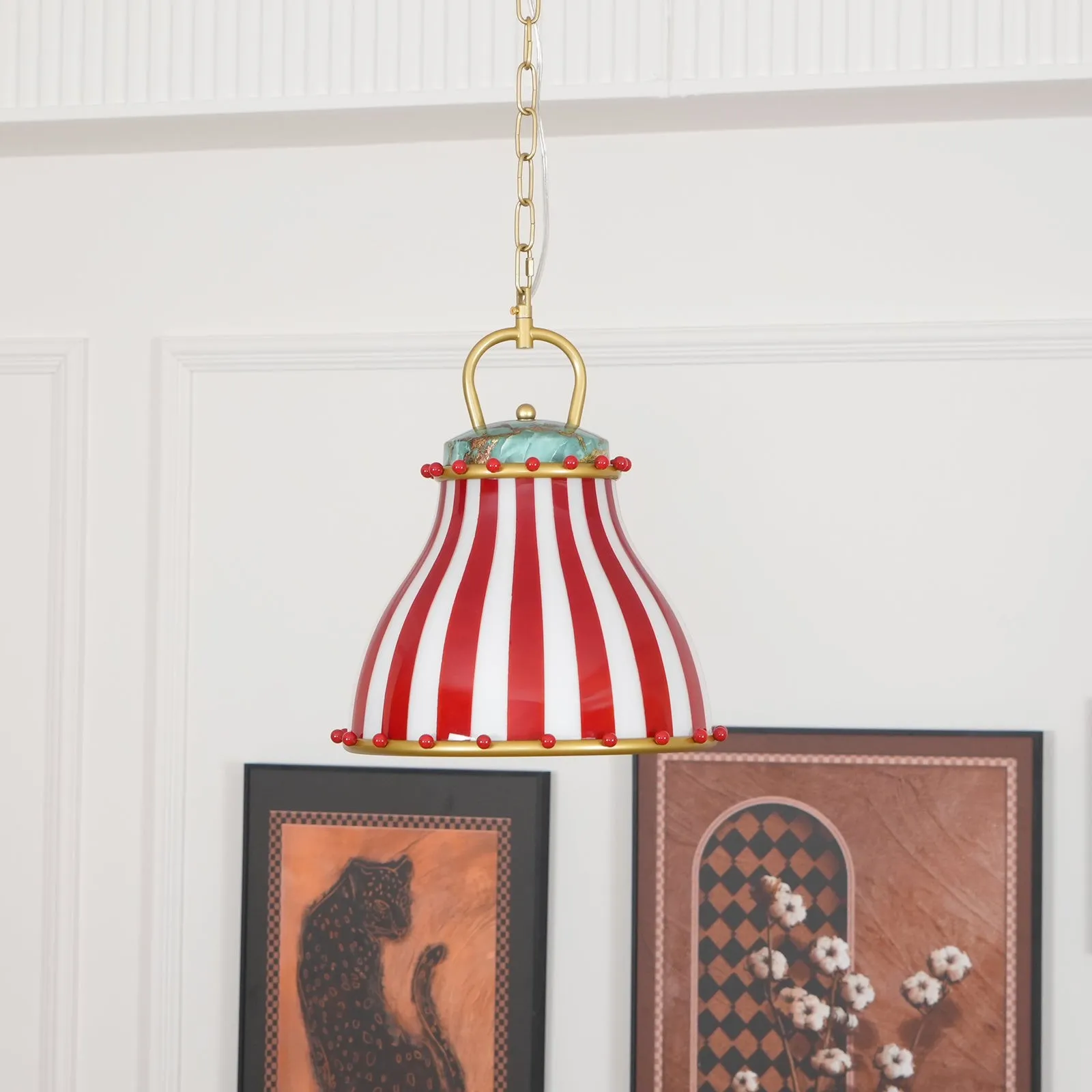 Festilo Circus Striped Glass Pendant for Dining & Living Spaces M66