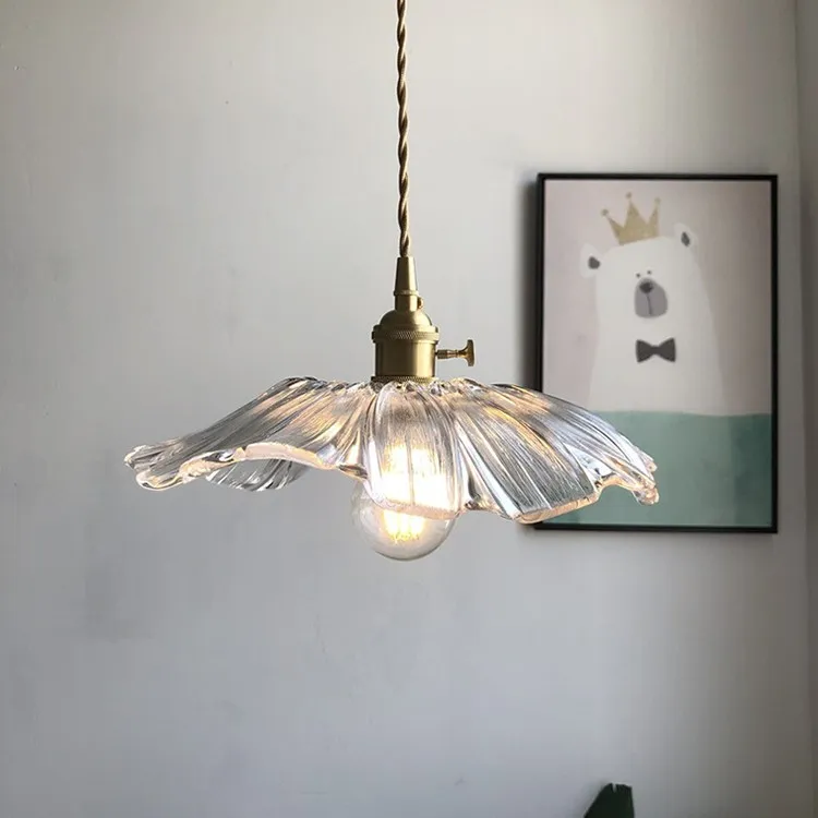 Tiffany Lotus Glass Pendant Light for Living Room S08