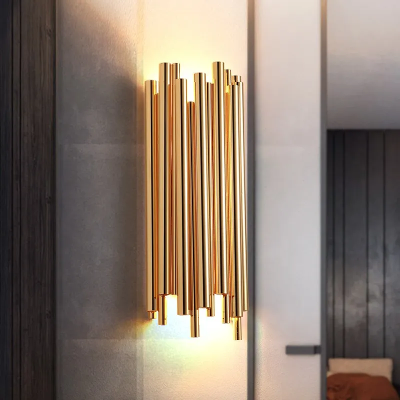 Gold Aluminum Brubeck Wall Lamp