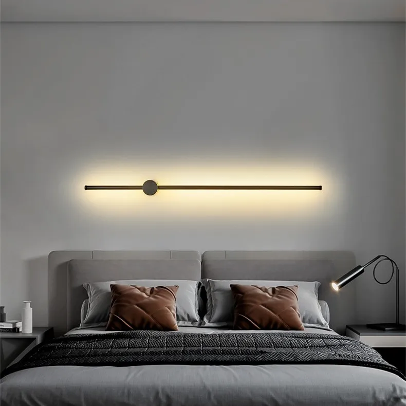 Industrial Modern Black Linear LED Wall Lights S114