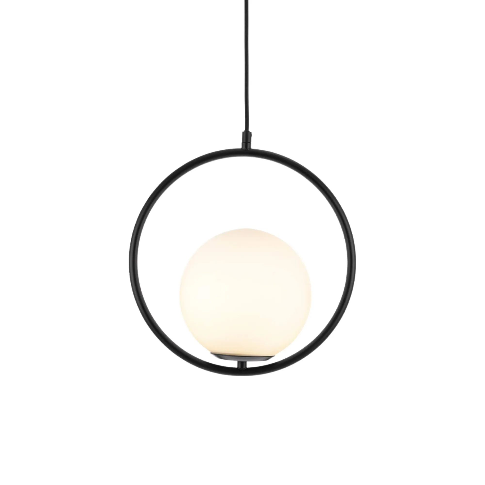 Halozen Pendant Lamp - Elegant Metal and Glass Pendant for Living Room