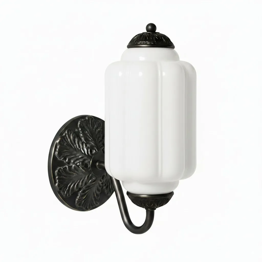 Eloise Vintage Glass Sconce - Elegant Art Deco Wall Lamp M486