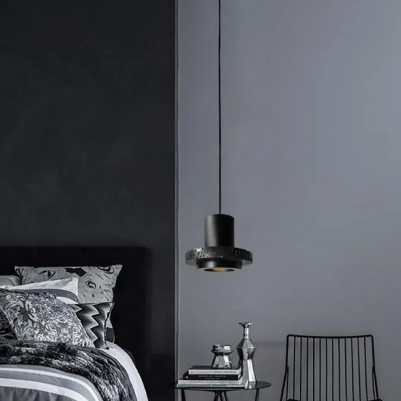 Retro Black Hole Stone Pendant Lamp G73