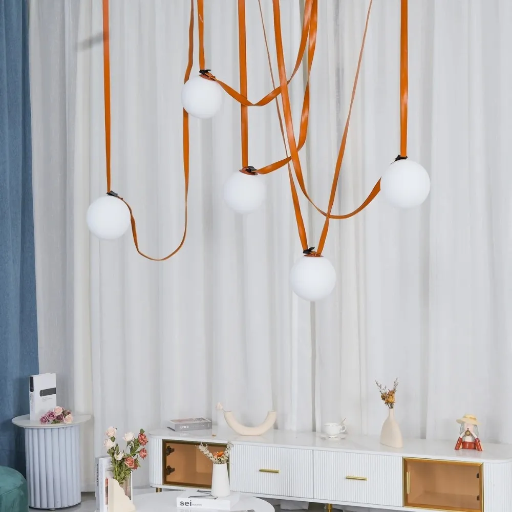 Flexible Belt-Style Pendant Lamp for Customizable Ambient Light S241