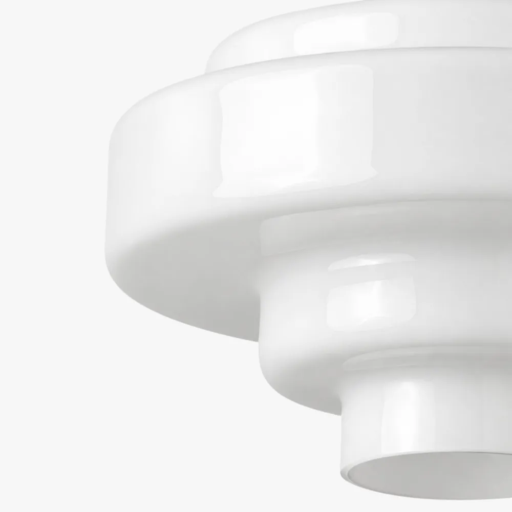 Koloro Glass Ceiling Light - Layered Rounded Design Lampshade for Hallway or Cloakroom T2251