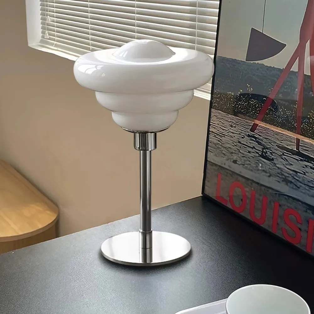 Modern Table Lamp Featuring Textured Glass Shade S247