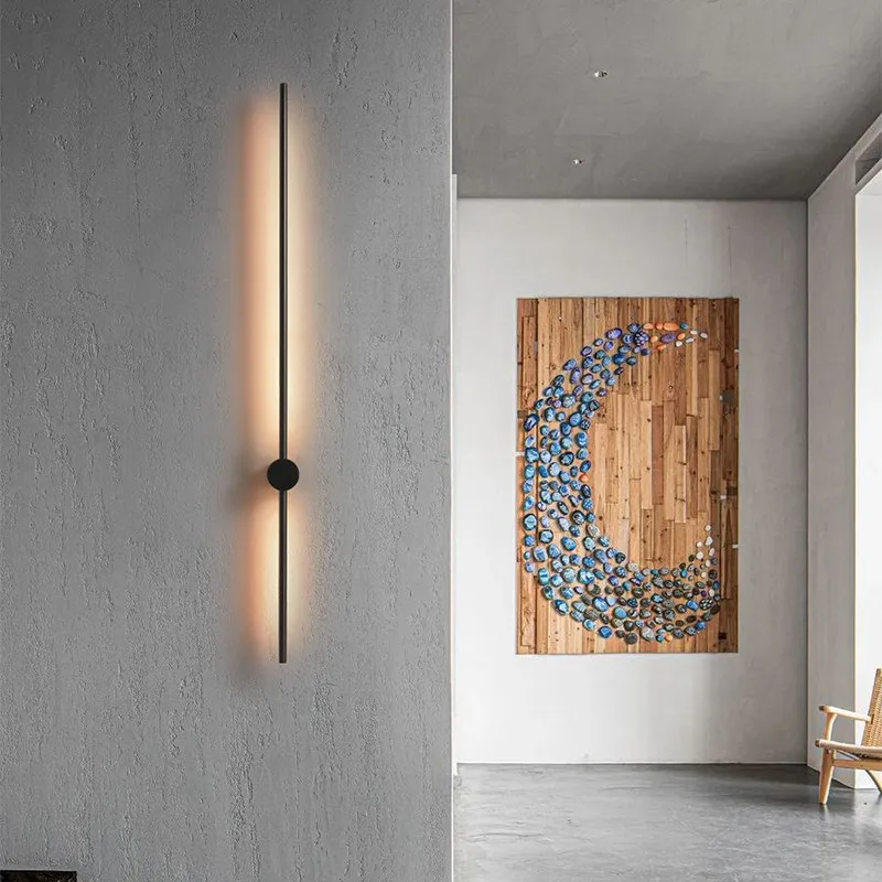 Industrial Modern Black Linear LED Wall Lights S114