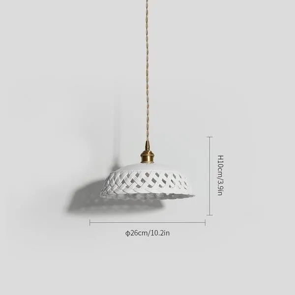Modern White Ceramic Pendant Light  E27 Light For Living Room