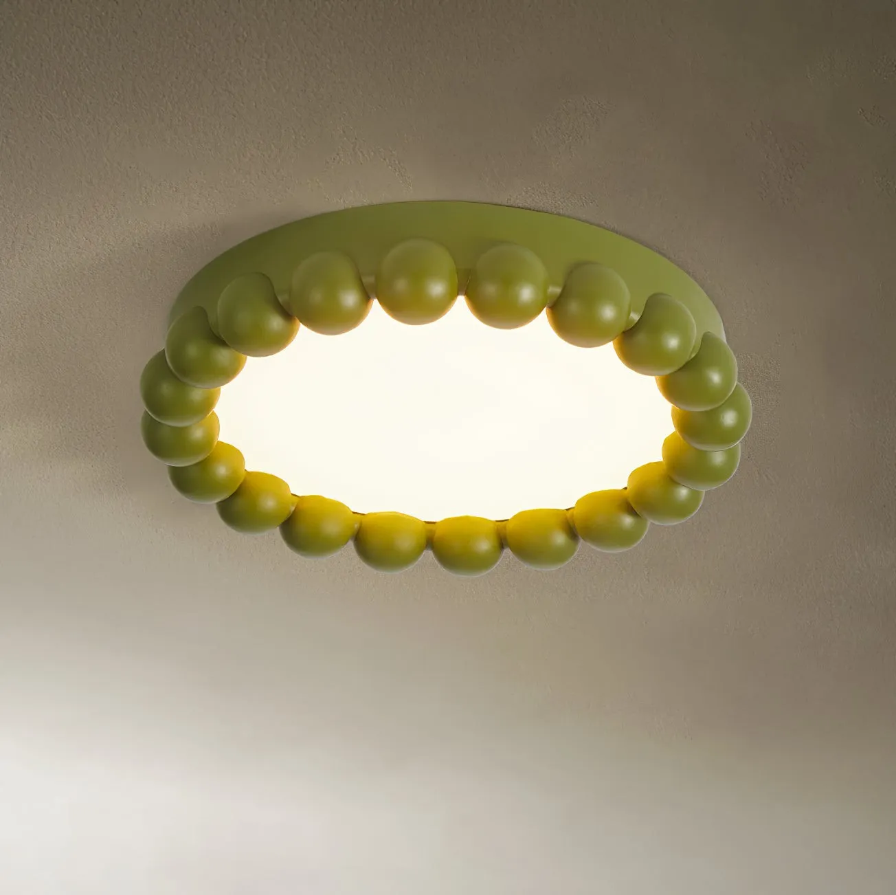 Sleek Flush Resin Ceiling Lamp — Comfortable Ambient Light S218