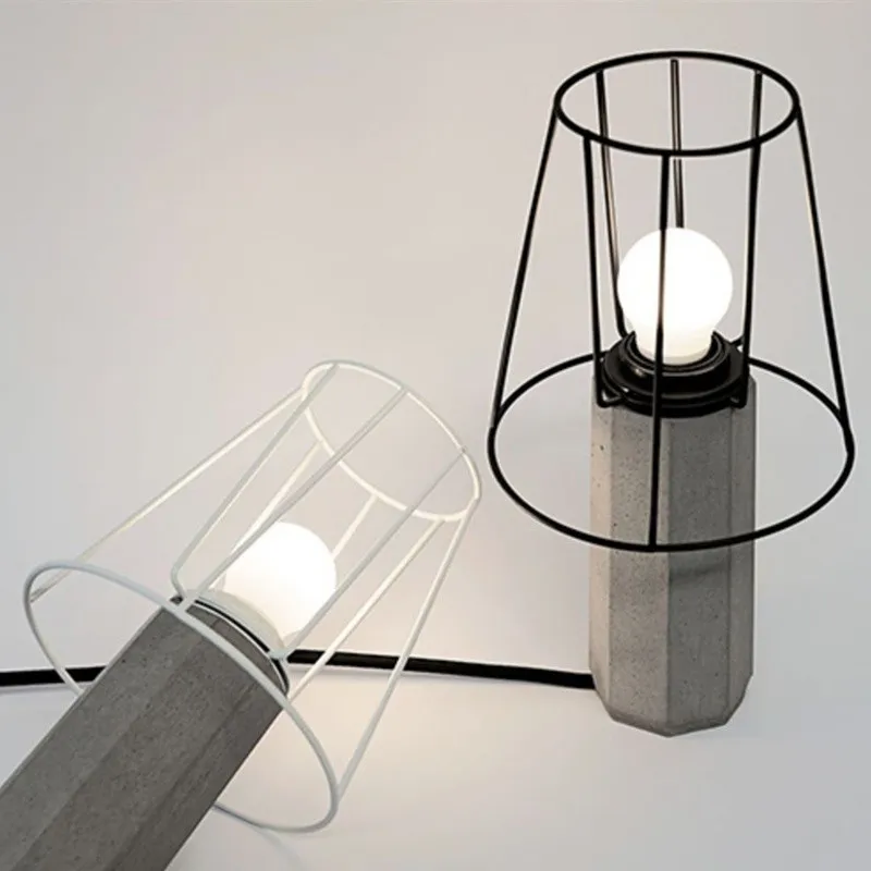 Trapezium Cement Table Lamp
