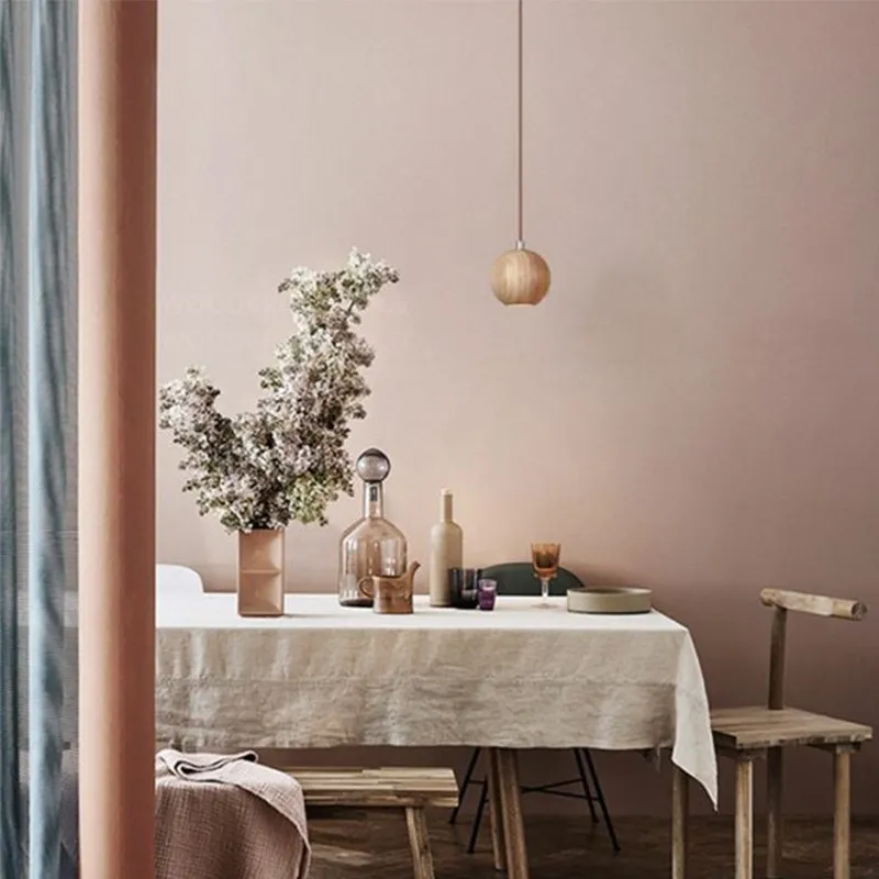 Ball Wooden Pendant Light