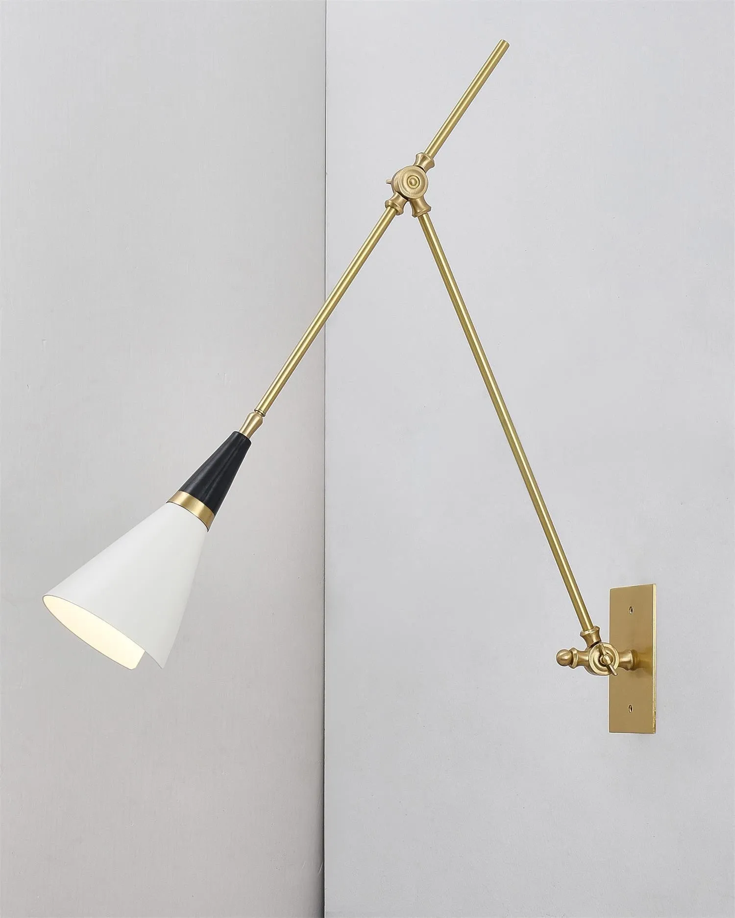 Vintage Metal Adjustable Swing Arm Wall Lamp G37