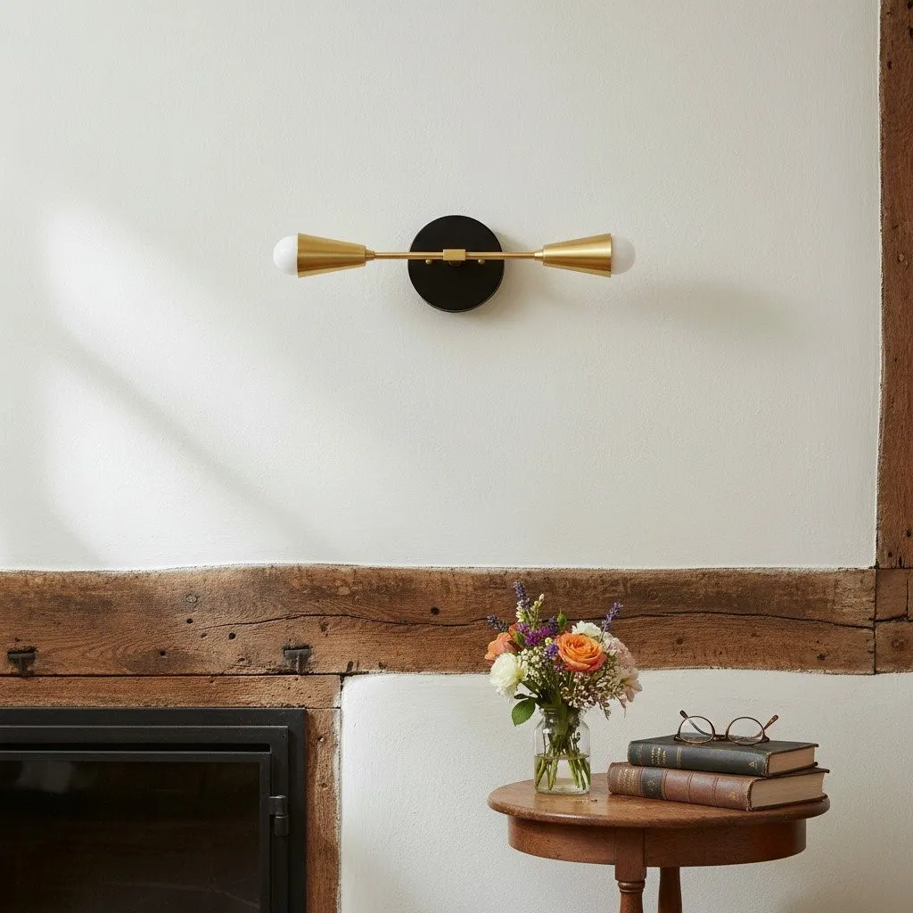 Mobilux Line Minimalist Vanity Light Fixture - Mid Century Bathroom Sconce T315