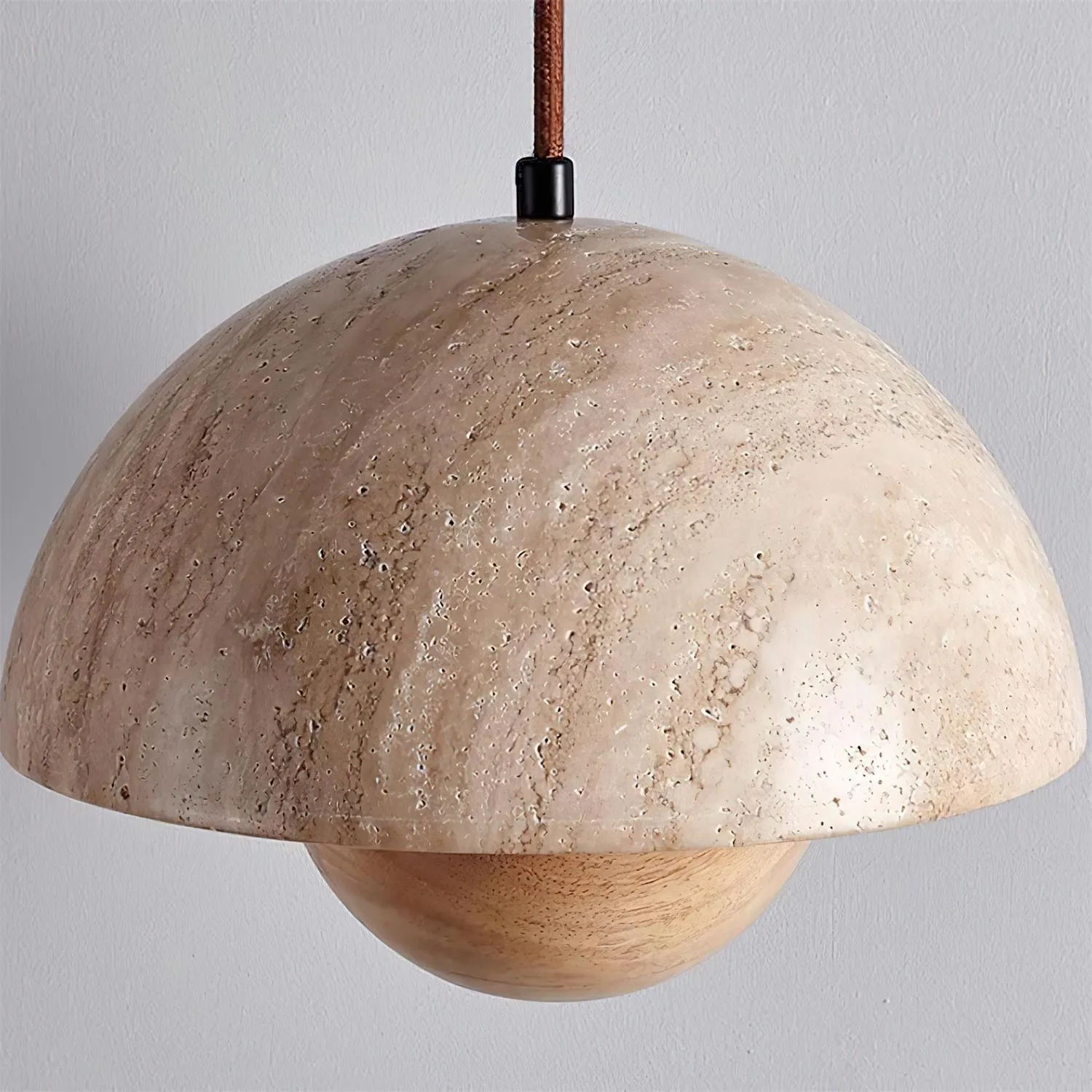 Semicircular Pendant Lamp - Modern Travertine Living Room G70
