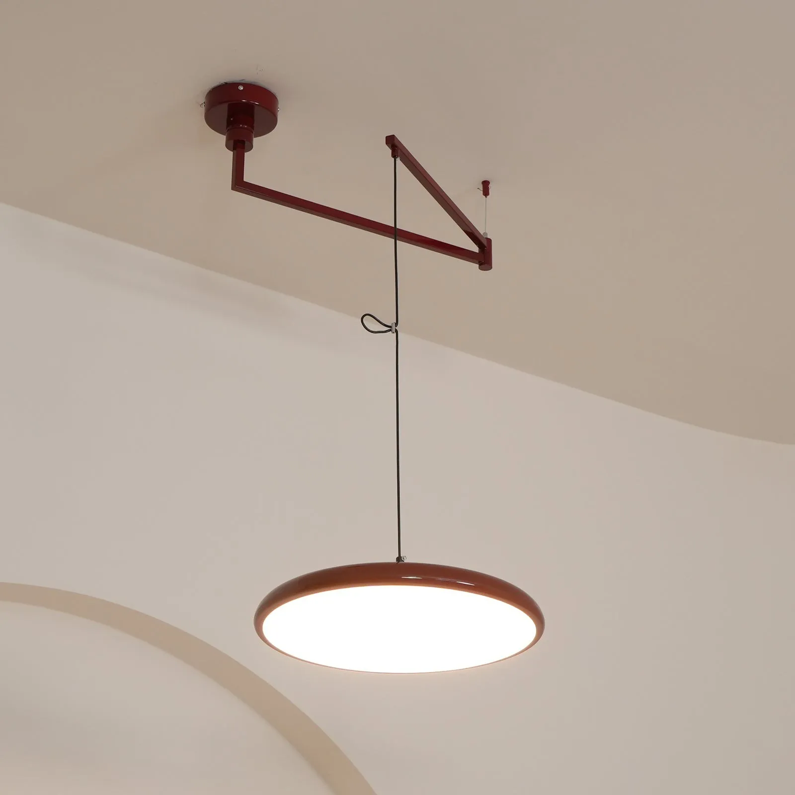 Simple Modern Adjustable Swing Arm Disc Pendant Lamp M11