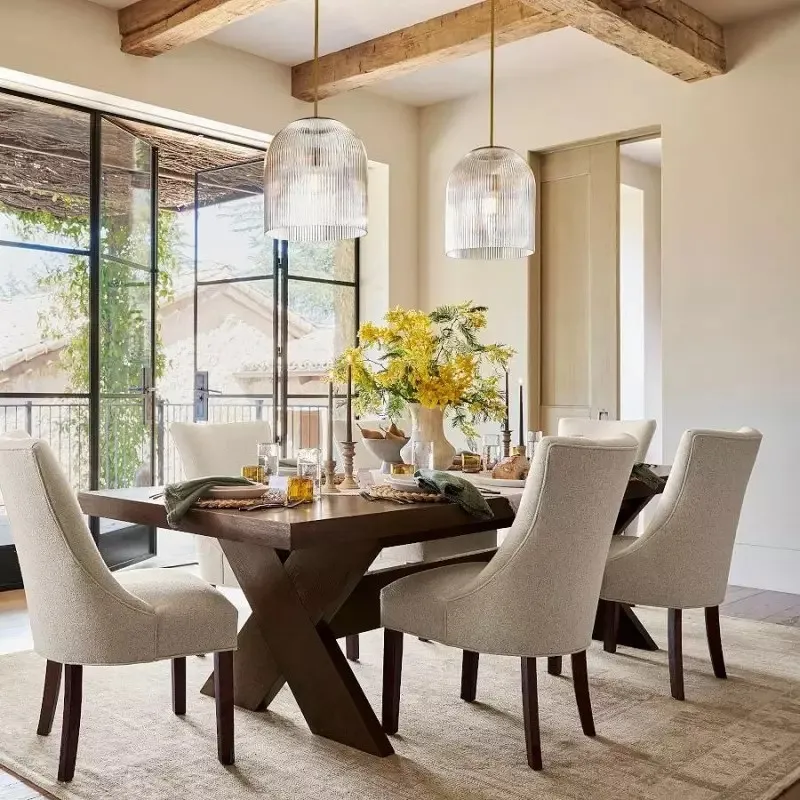 Alain Farmhouse Cooper Ribbed Glass Pendant Light G83