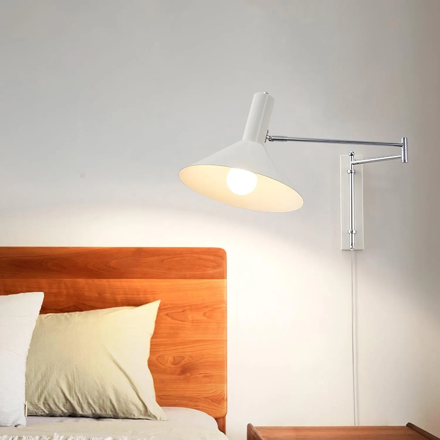 Classic Modern Swing Arm Adjustable Bedside Reading Wall Lamp M19